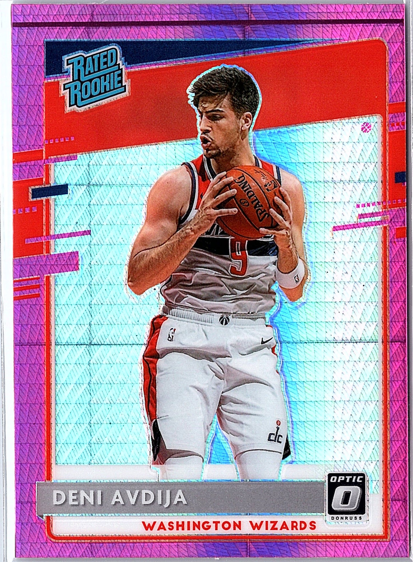 2020-21 Donruss Optic #159 Deni Avdija Hyper Pink