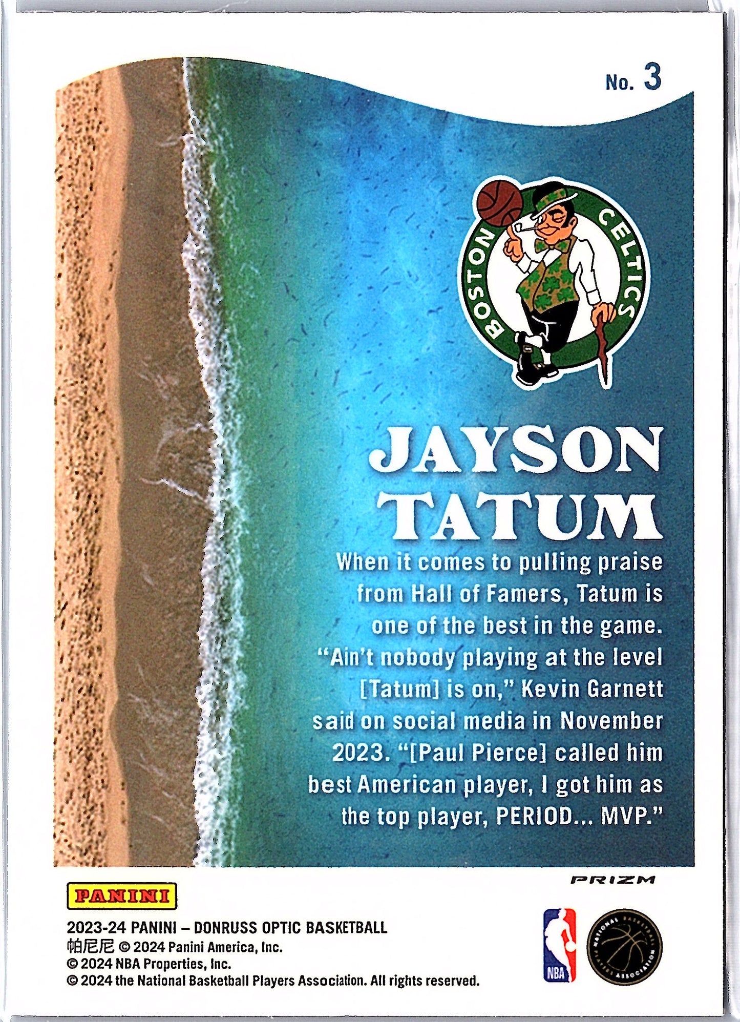2023-24 Donruss Optic #3 Jayson Tatum Splash Purple