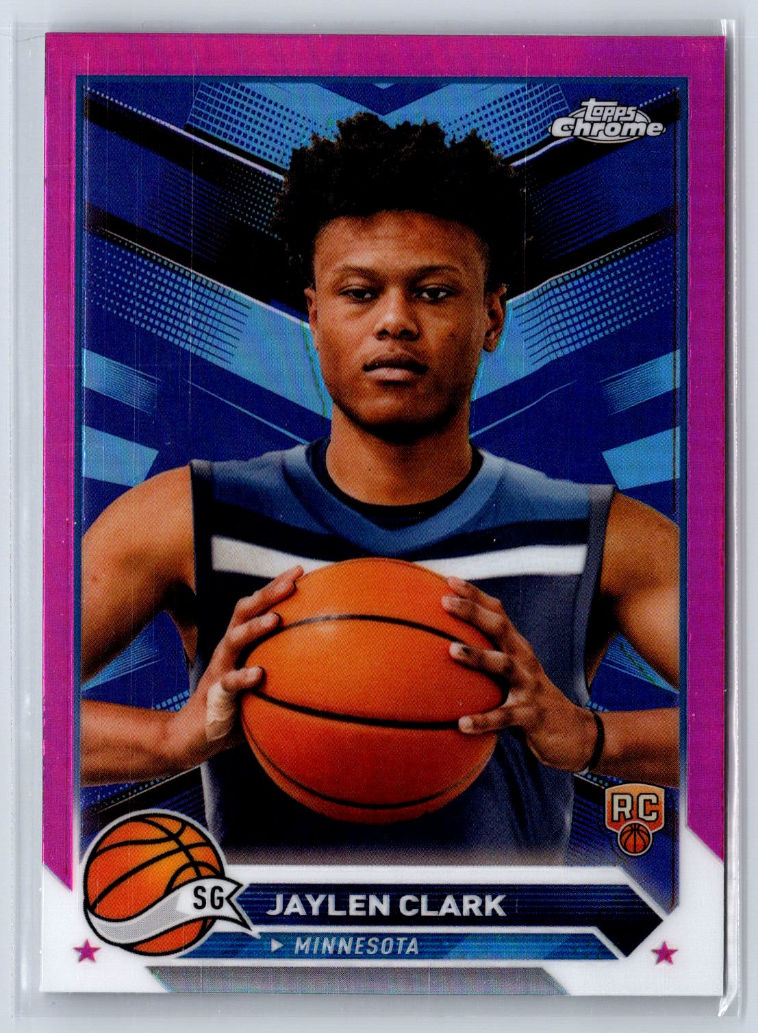 2023-24 Topps Chrome #49 Jaylen Clark Pink Refractors