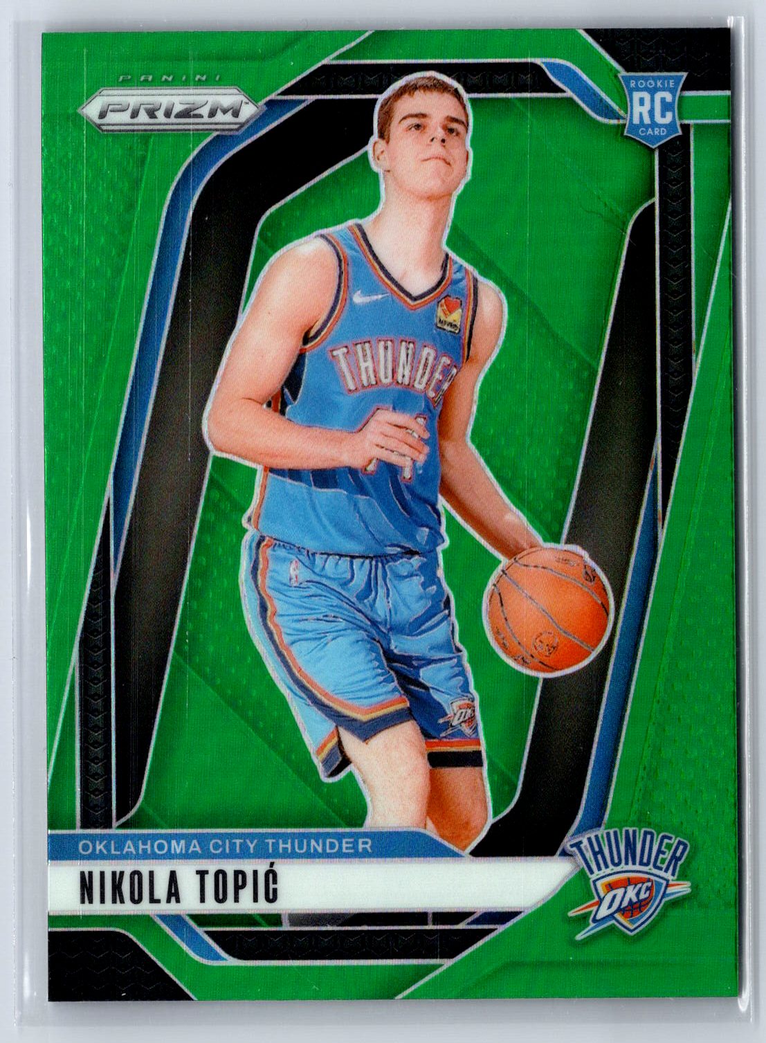 2024-25 Panini Prizm #230 Nikola Topic Prizms Green