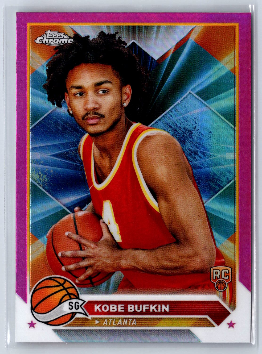 2023-24 Topps Chrome #197 Kobe Bufkin Pink Refractors