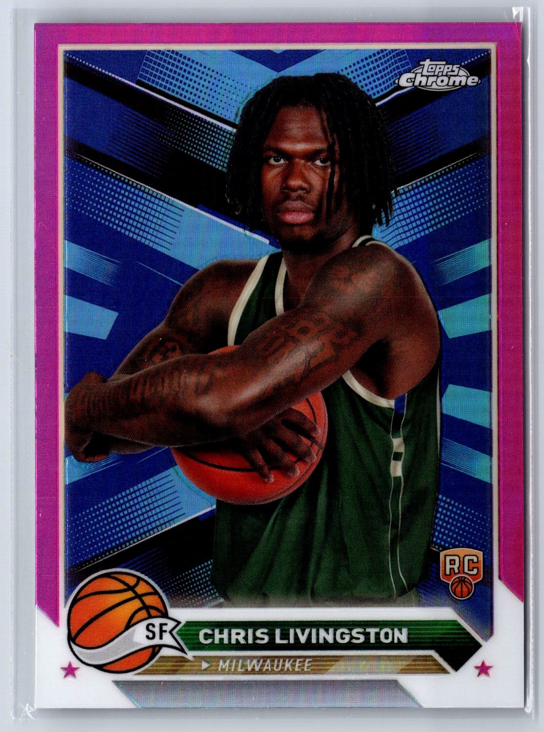 2023-24 Topps Chrome #46 Chris Livingston Pink Refractors