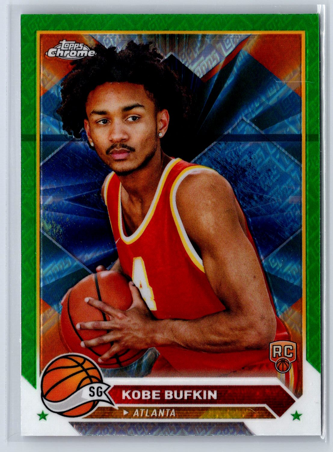 2023-24 Topps Chrome #197 Kobe Bufkin Green Logo Refractors