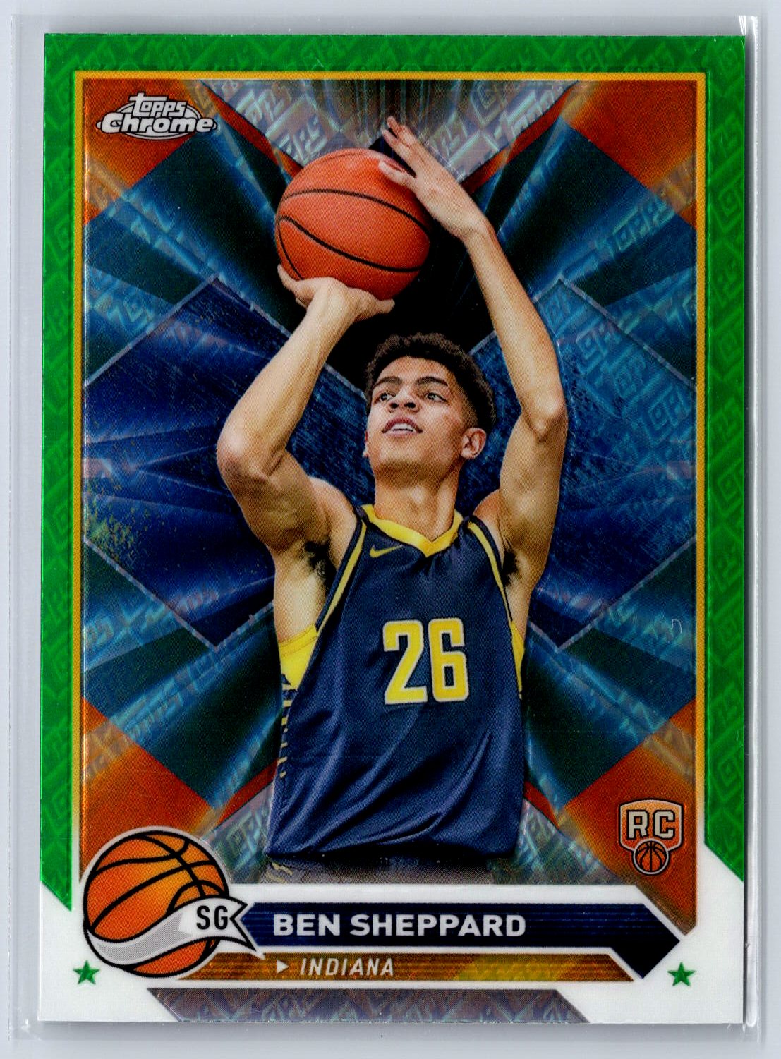 2023-24 Topps Chrome #83 Ben Sheppard Green Logo Refractors