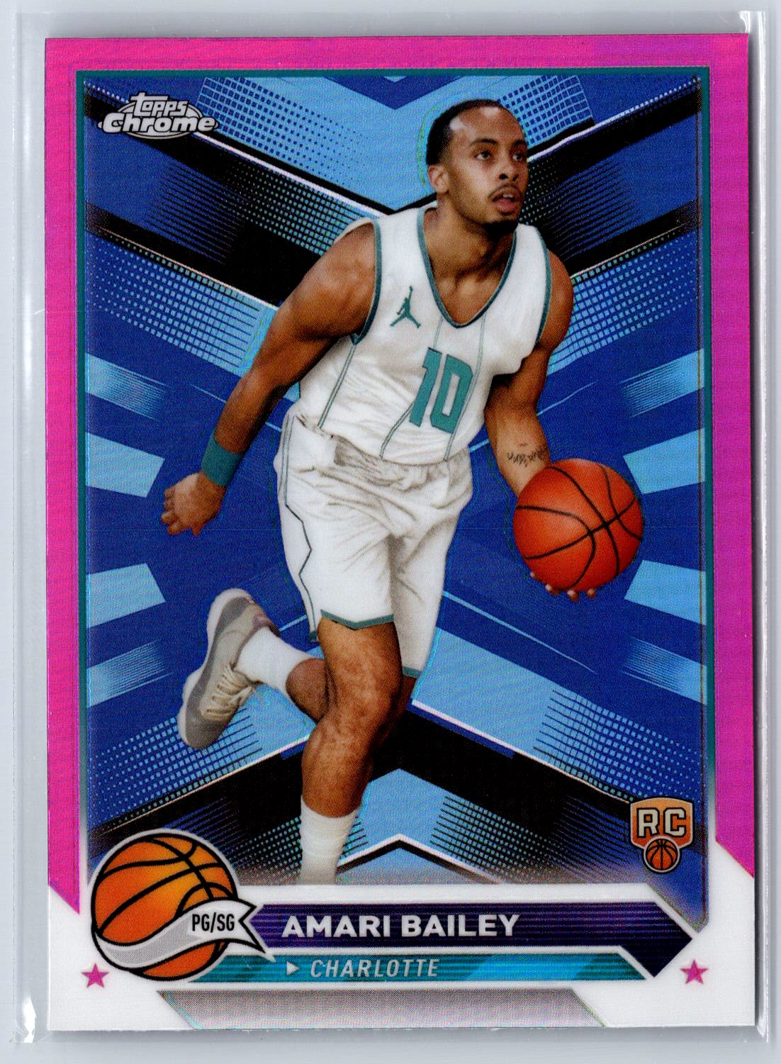 2023-24 Topps Chrome #172 Amari Bailey Pink Refractors
