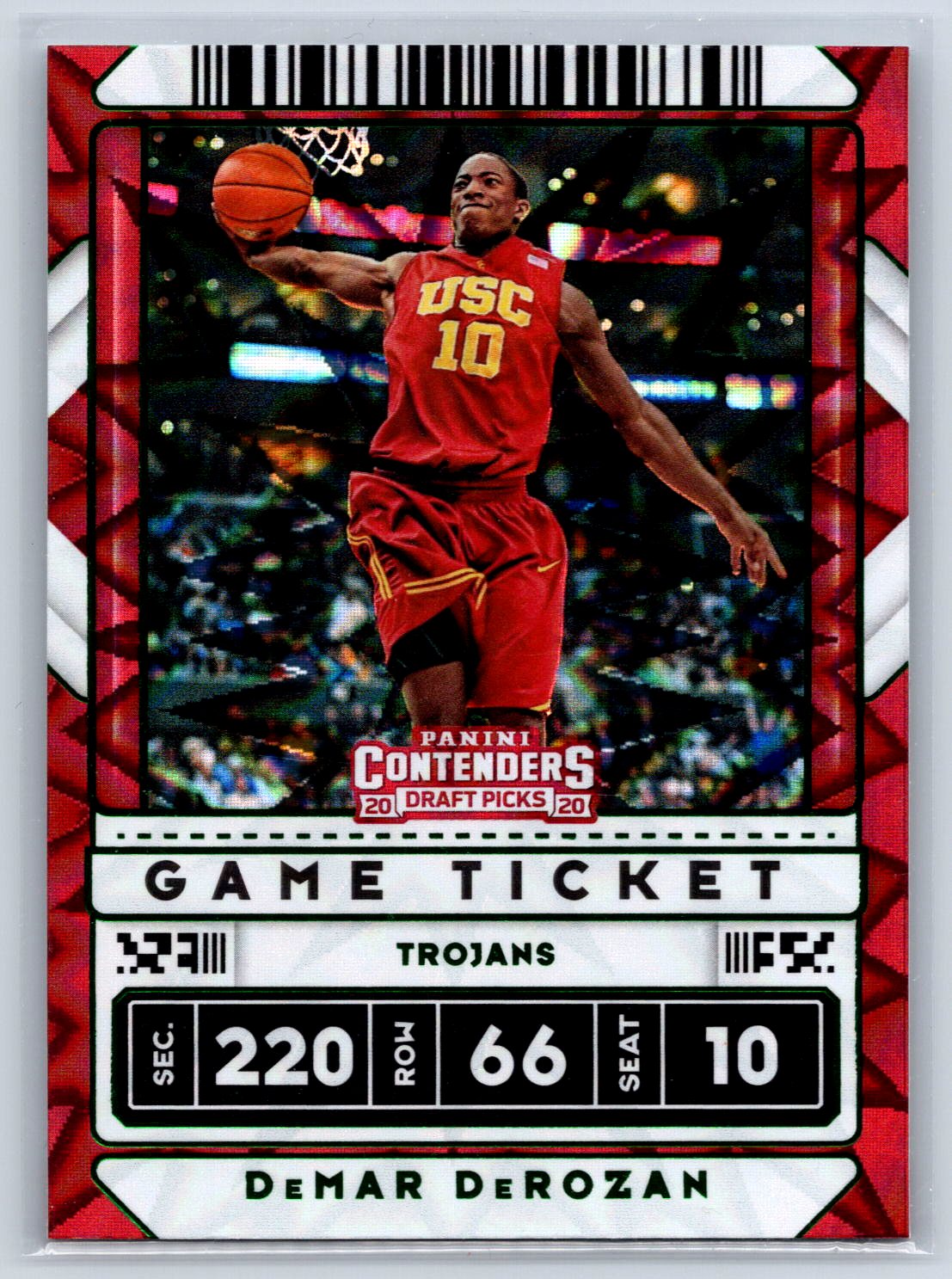 2020 Panini Contenders Draft Picks #49 DeMar DeRozan Game Ticket Green Explosion