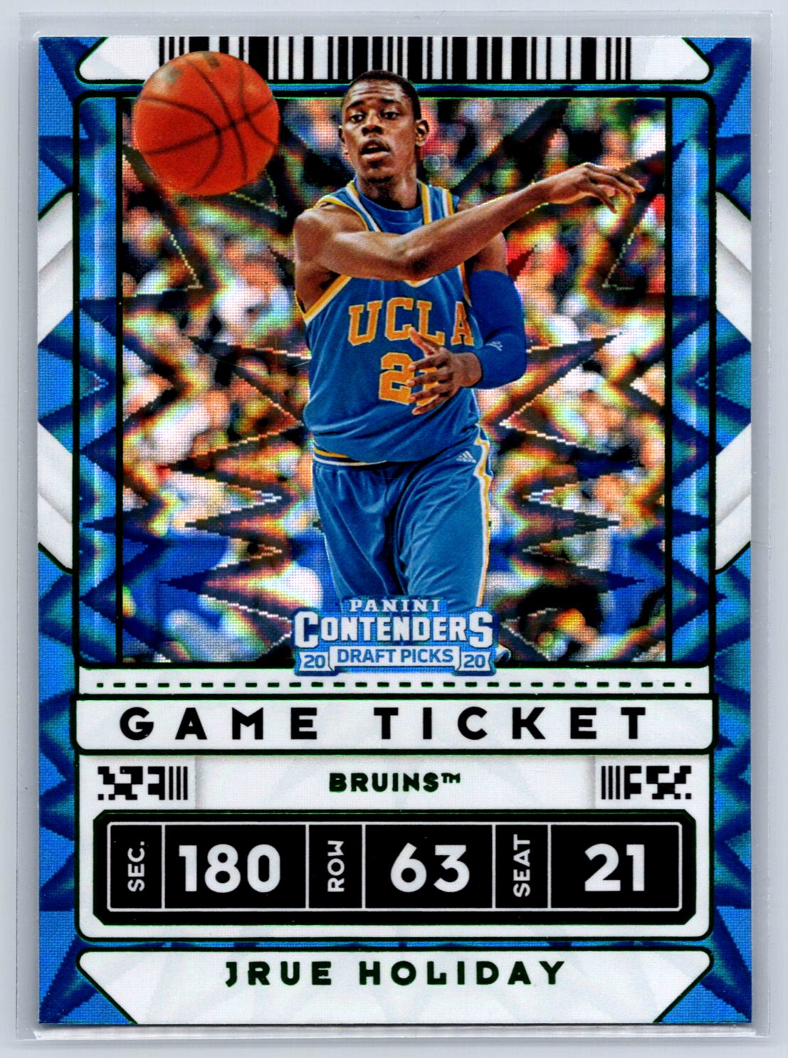 2020 Panini Contenders Draft Picks #47 Jrue Holiday Game Ticket Green Explosion