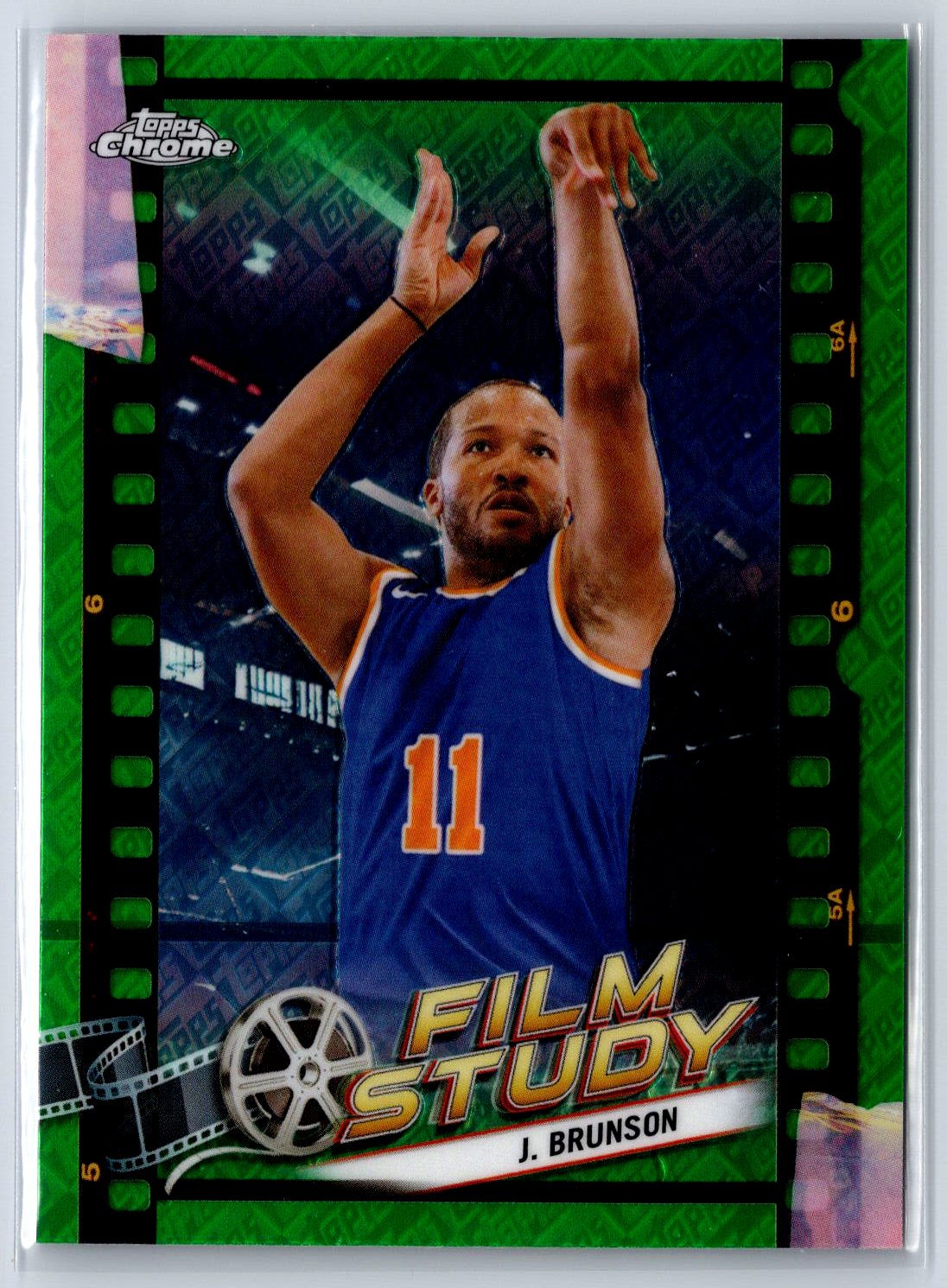 2023-24 Topps Chrome #FS-16 Jalen Brunson Film Study Refractor Green Topps