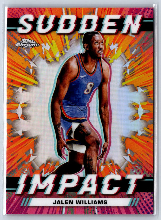 2023-24 Topps Chrome #SI-18 Jalen Williams Sud Impact Refractor Pink Basketball