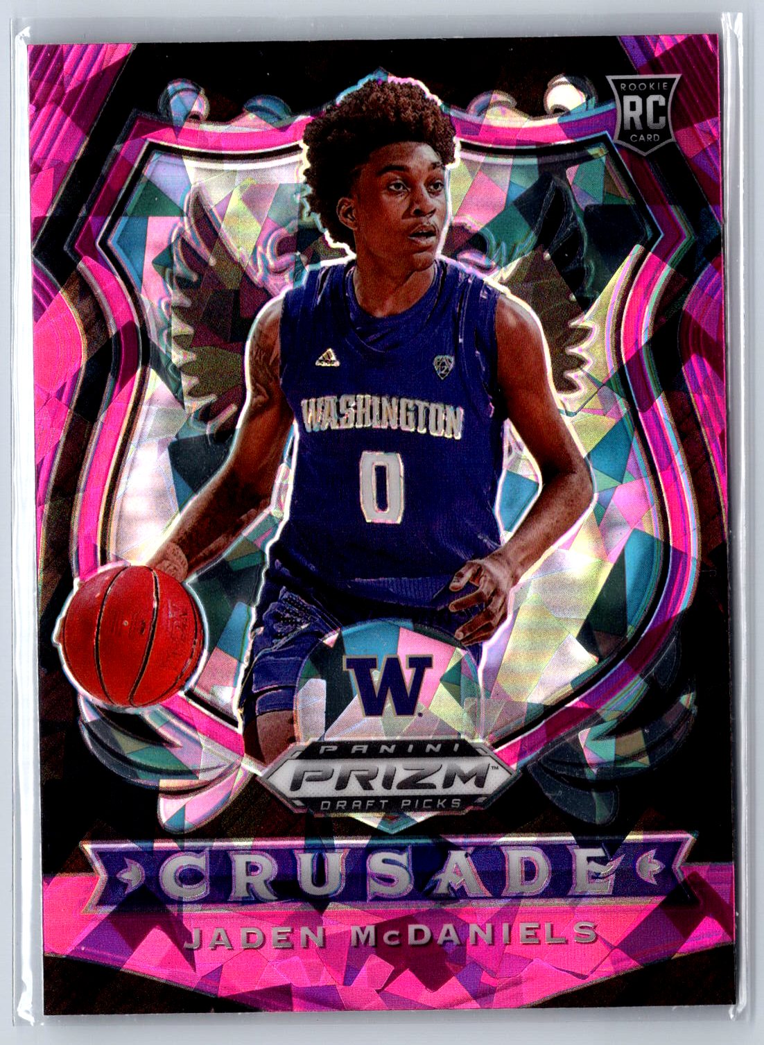 2020 Panini Prizm Draft Picks Collegiate #91 Jaden McDaniels Pink Ice