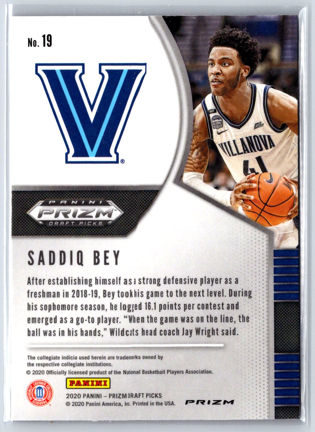 2020 Panini Prizm Draft Picks Collegiate #19 Saddiq Bey Pink Ice