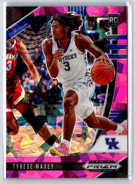 2020 Panini Prizm Draft Picks Collegiate #14 Tyrese Maxey Pink Ice