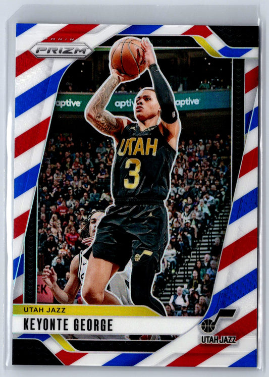 2024-25 Panini Prizm #87 Keyonte George Prizms Red White and Blue