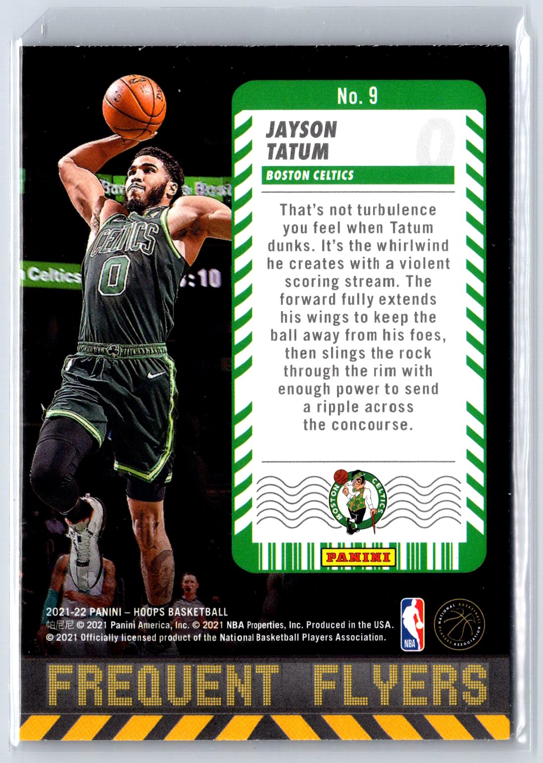 2021-22 Hoops #9 Jayson Tatum Frequent Flyers Holo