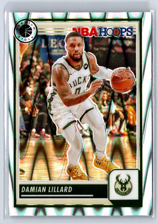 2023-24 Hoops Premium Stock #60 Damian Lillard Seismic Prizm
