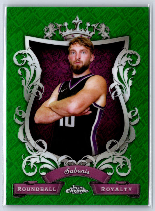 2023-24 Topps Chrome #RR-13 Domantas Sabonis Royalty Refractor Green Topps