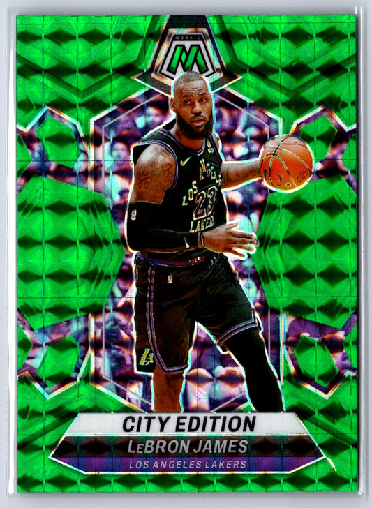 2023-24 Panini Mosaic #278 LeBron James Green