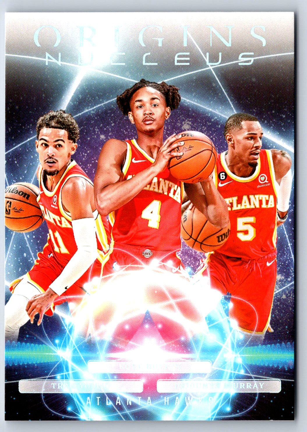 2023-24 Panini Origins #14 Kobe Bufkin / Trae Young / Dejounte Murray Nucleus