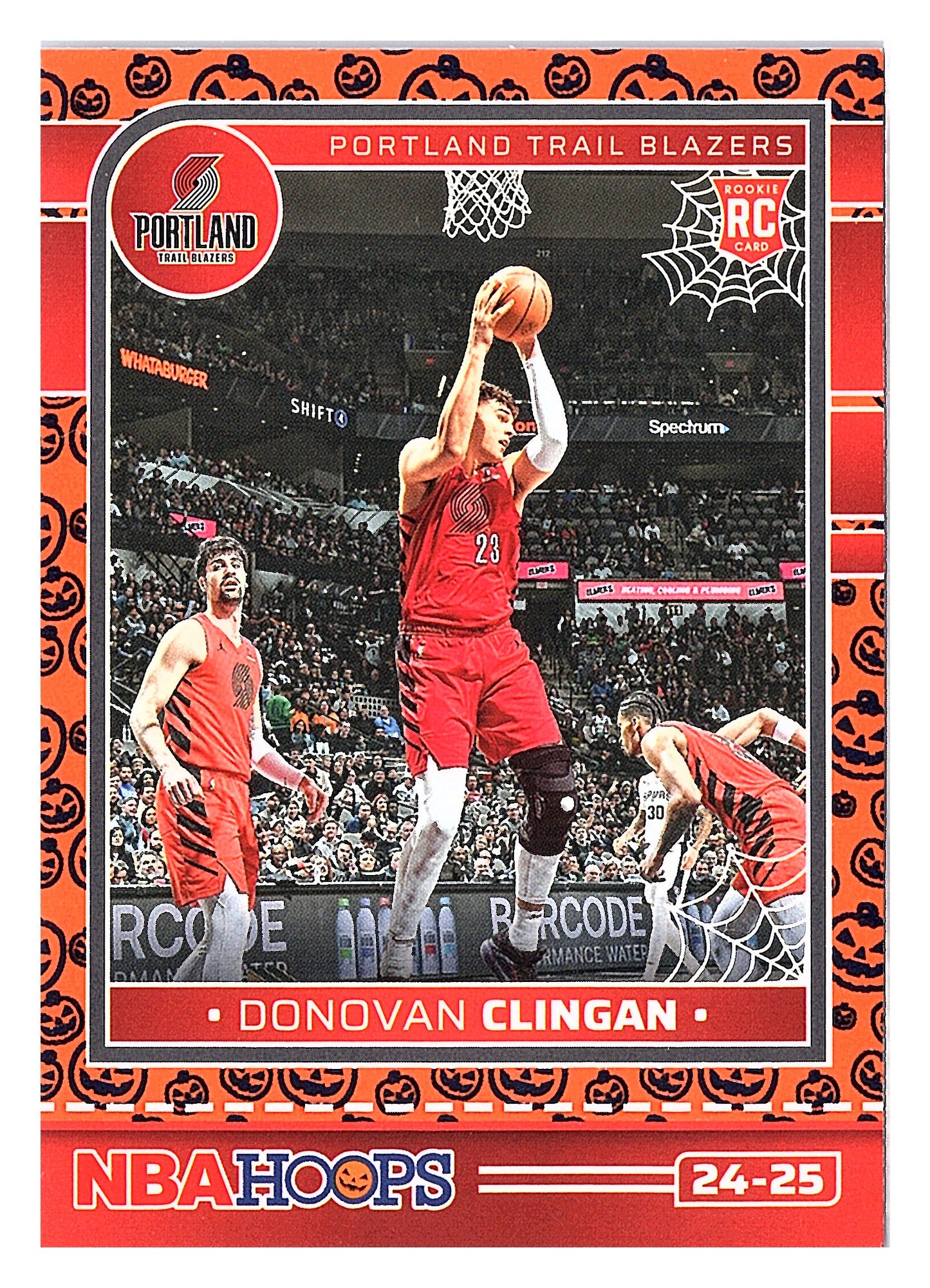 2024-25 Hoops Haunted Hoops #261 Donovan Clingan Orange