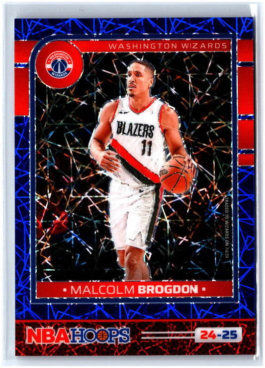 2024-25 Hoops #129 Malcolm Brogdon Premium Prizms Lazer Blue #/49