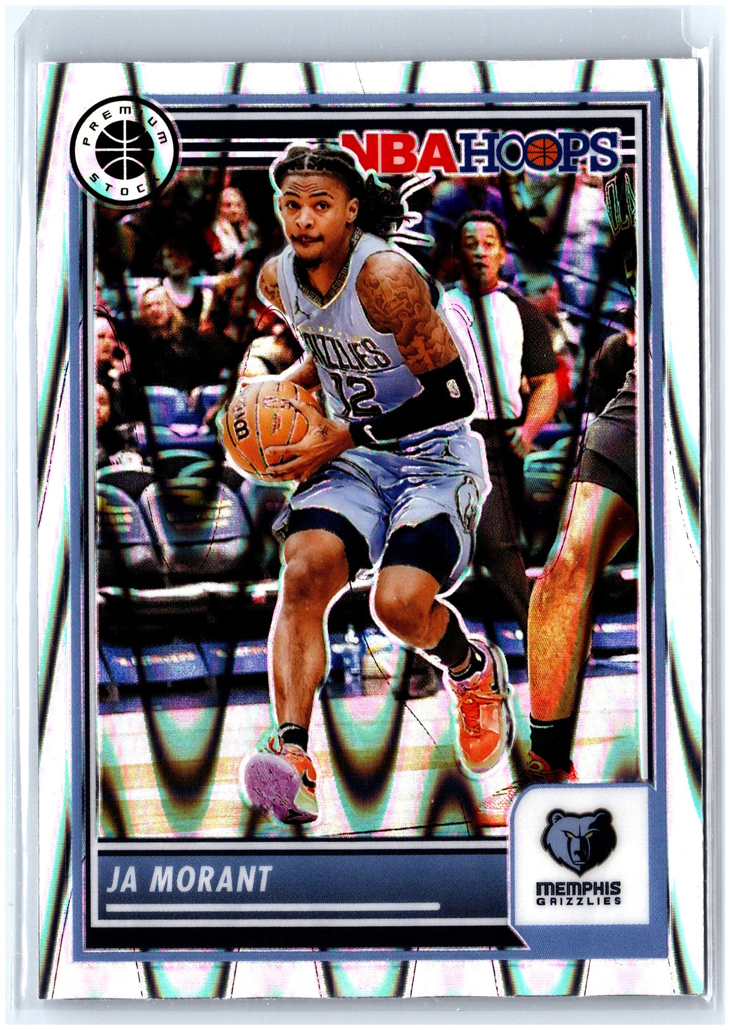 2023-24 Hoops Premium Stock #102 Ja Morant Seismic Prizm