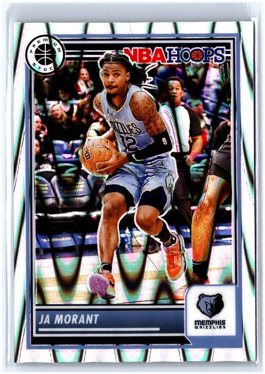 2023-24 Hoops Premium Stock #102 Ja Morant Seismic Prizm