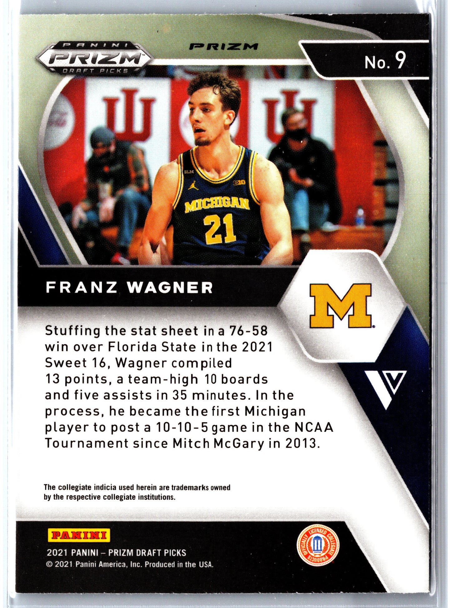 2021 Panini Prizm Draft Picks #9 Franz Wagner Green