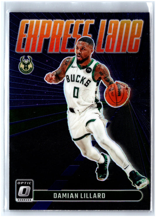 2023-24 Donruss Optic #5 Damian Lillard Express Lane Purple