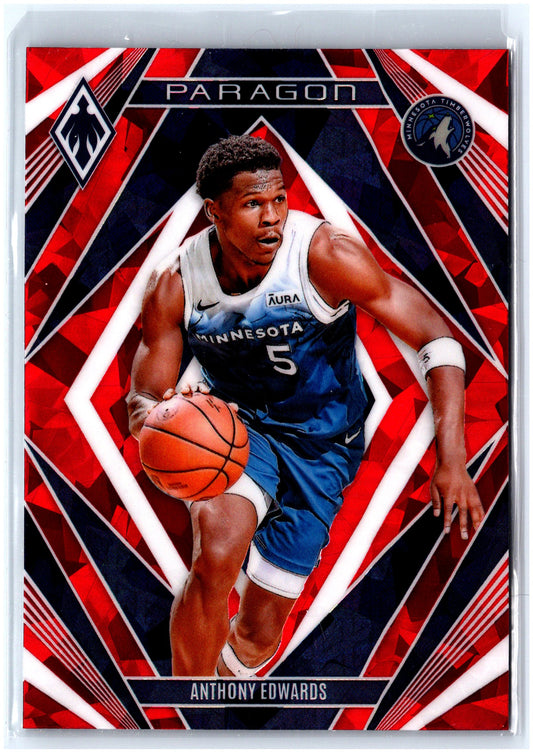 2023-24 Panini Phoenix #9 Anthony Edwards Paragon Phoenix Red Ice