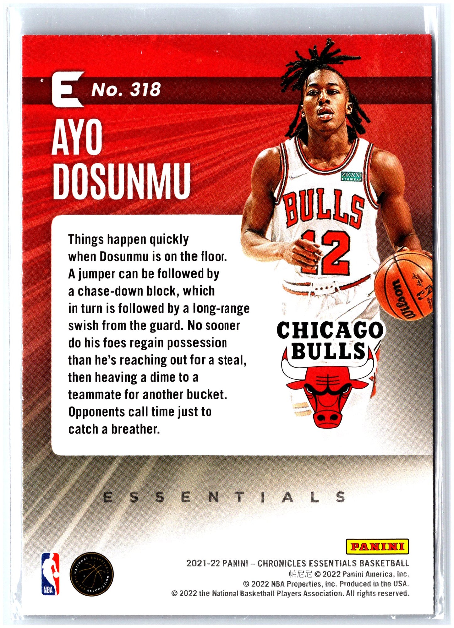 2021-22 Panini Chronicles #318 Ayo Dosunmu
