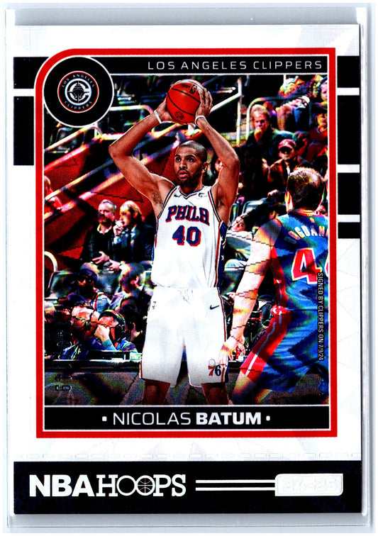 2024-25 Hoops #158 Nicolas Batum White Explosion #/149