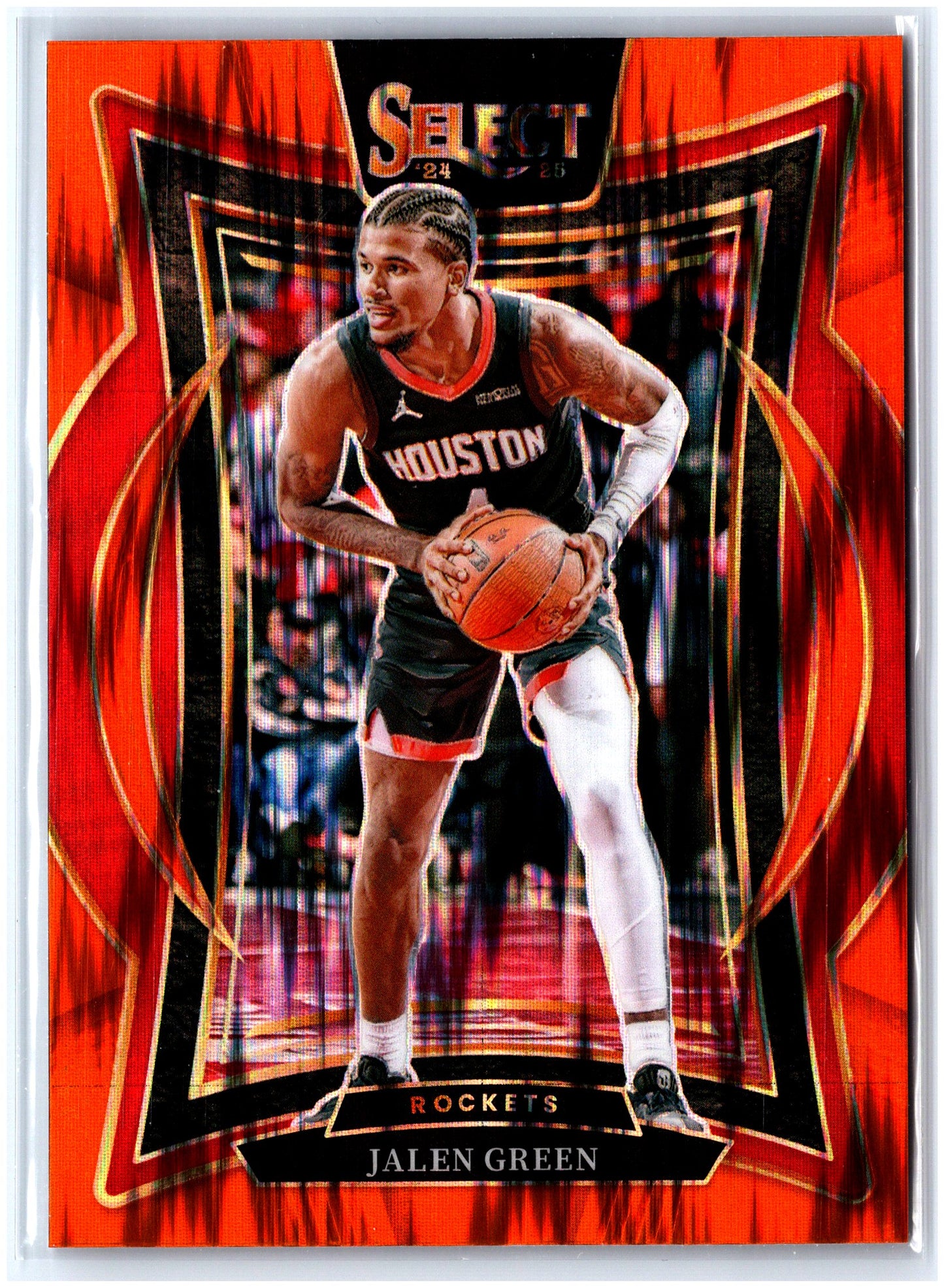 2024-25 Panini Select #47 Jalen Green Orange Flash Prizm