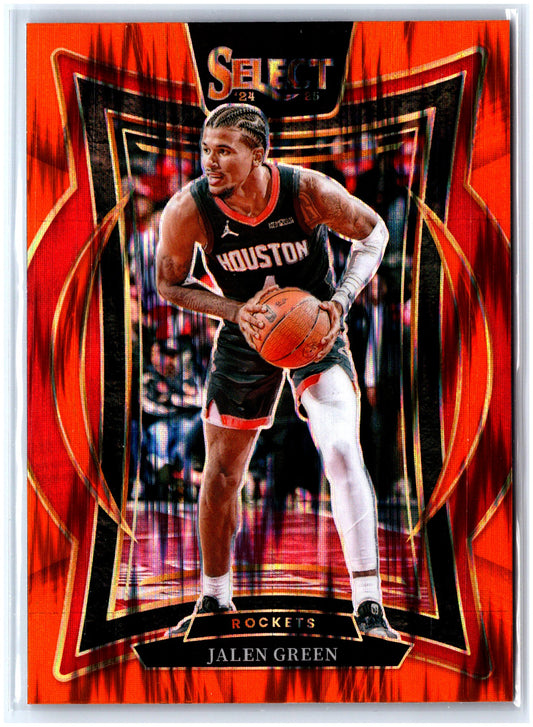2024-25 Panini Select #47 Jalen Green Orange Flash Prizm