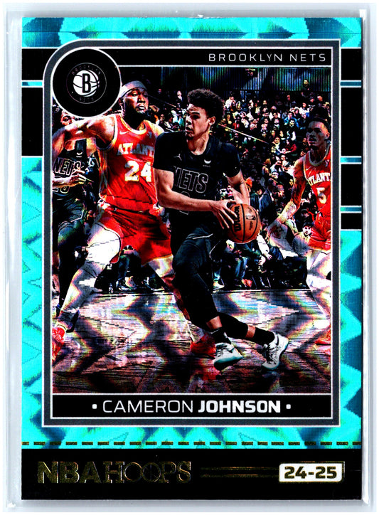 2024-25 Hoops #90 Cameron Johnson Teal Explosion