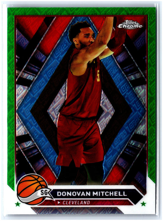 2023-24 Topps Chrome #45 Donovan Mitchell Green Logo Refractors
