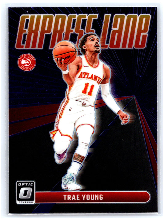 2023-24 Donruss Optic #22 Trae Young Express Lane Purple