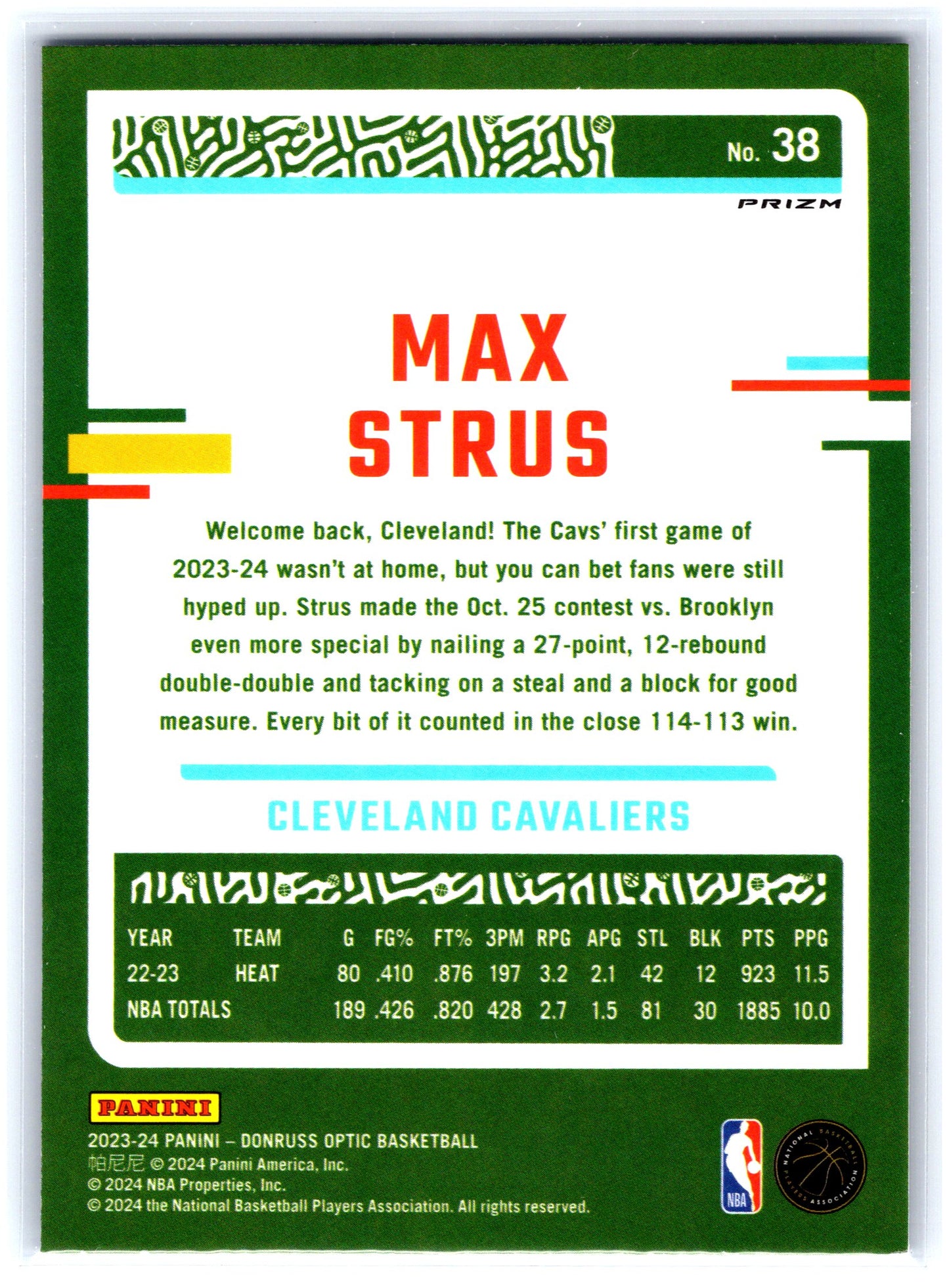 2023-24 Donruss Optic #38 Max Strus Purple