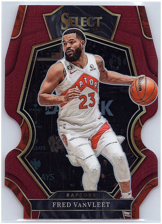 2022-23 Panini Select #136 Fred VanVleet Maroon Prizms Die Cut #/175