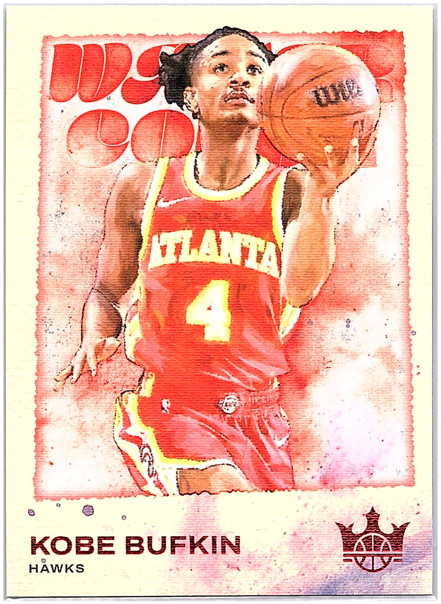 2023-24 Panini Court Kings #10 Kobe Bufkin Water Color Ruby #/149