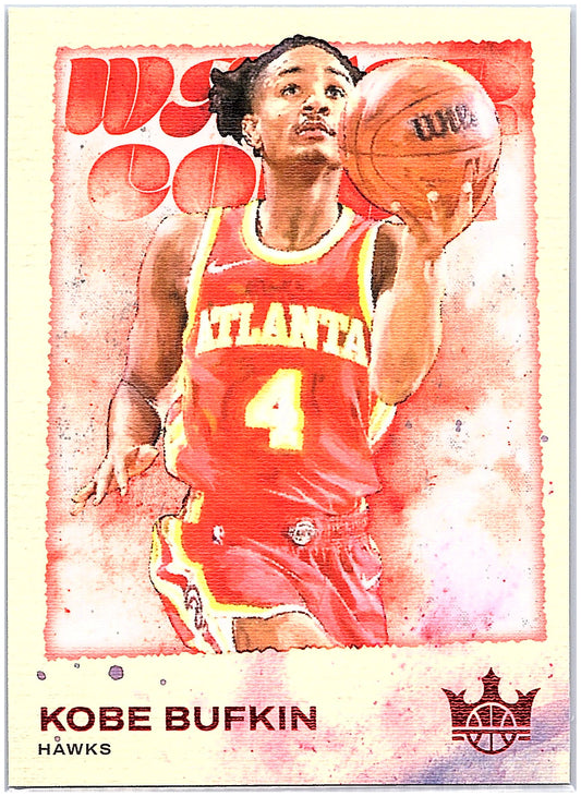 2023-24 Panini Court Kings #10 Kobe Bufkin Water Color Ruby #/149