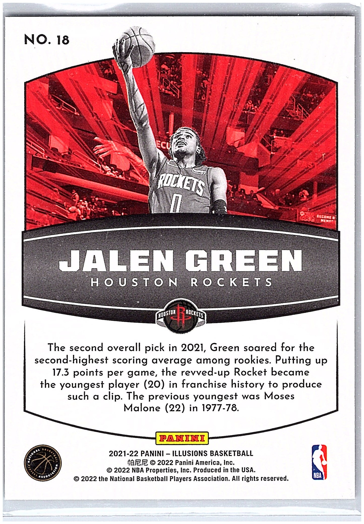 2021-22 Panini Illusions #18 Jalen Green Operation Detonation Orange