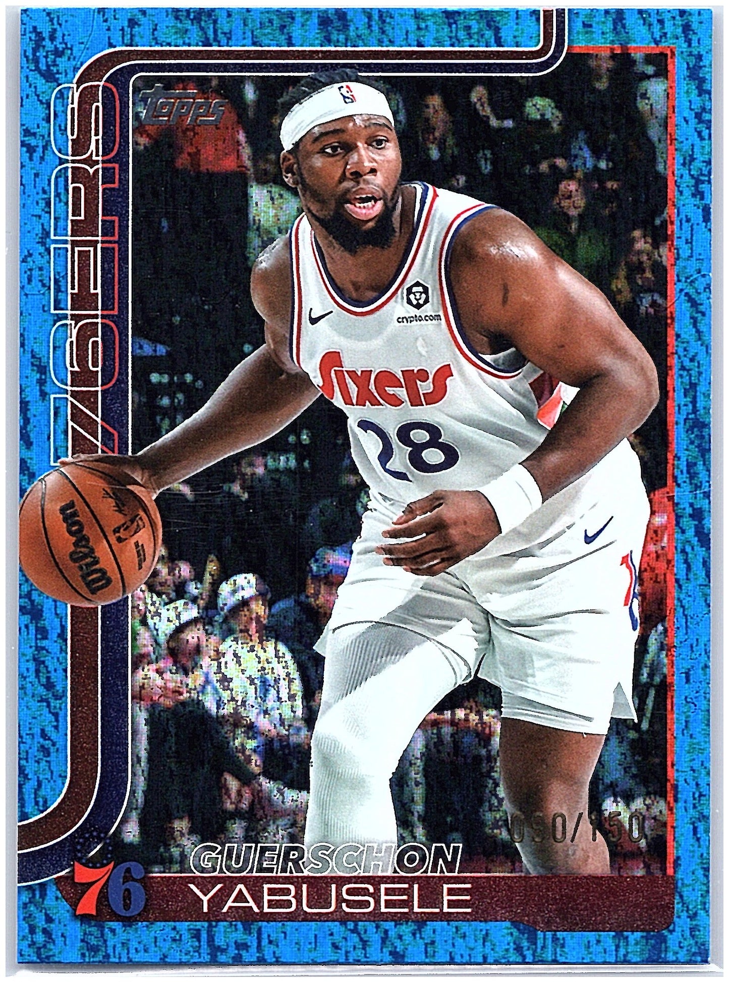 2025-26 Topps #26 Guerschon Yabusele Blue Holo Foil #/150