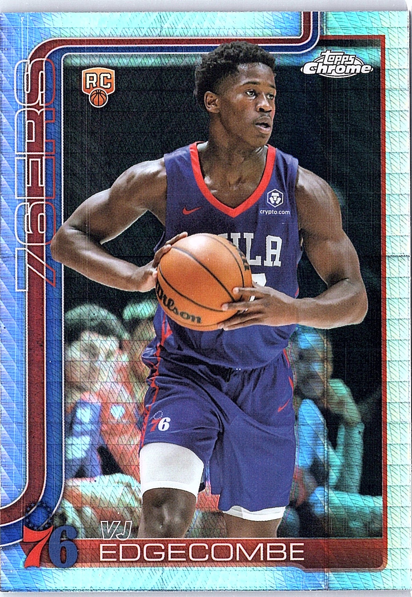 2025-26 Topps Chrome #253 VJ Edgecombe Prism Refractor