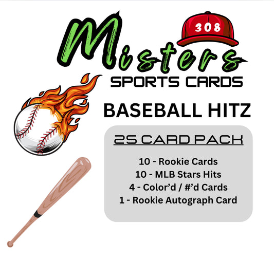 Baseball 25 Card Pack "Hitz"